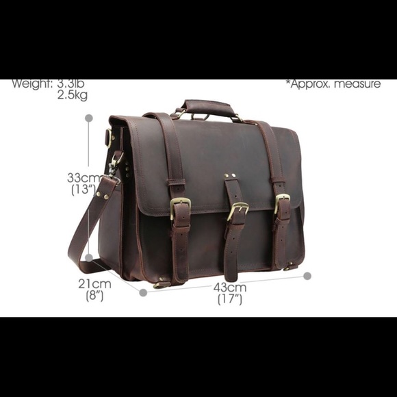 Leather messenger bag
